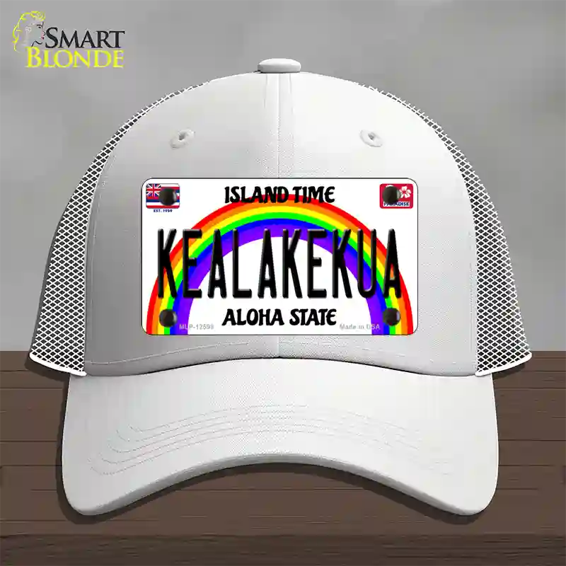 Kealakekua Hawaii Novelty License Plate Hat Mesh / White