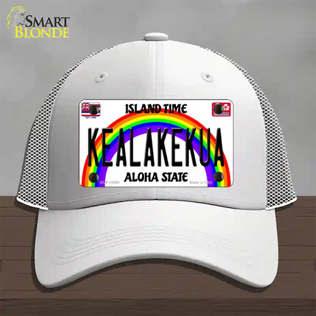 Kealakekua Hawaii Novelty License Plate Hat Mesh / White