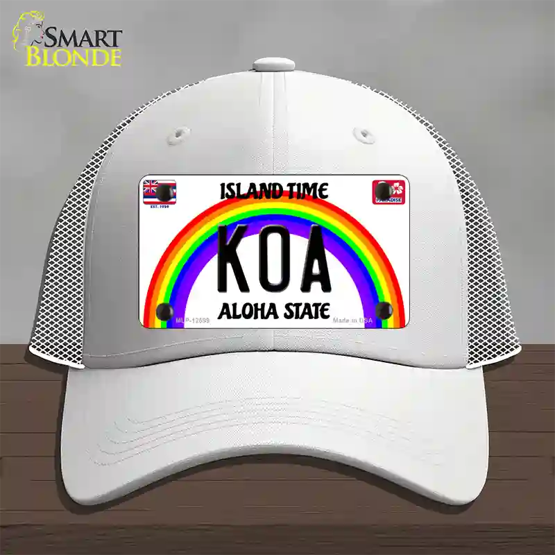 Koa Hawaii Novelty License Plate Hat Mesh / White