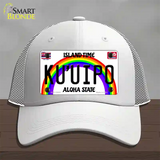 Ku Uipo Hawaii Novelty License Plate Hat Mesh / White