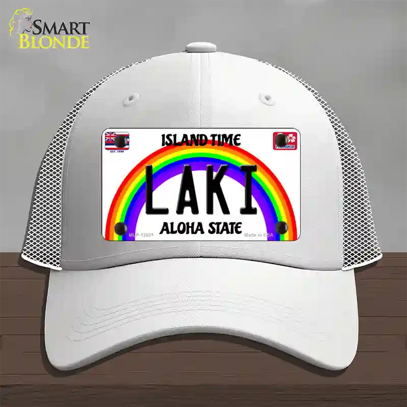 Laki Hawaii Novelty License Plate Hat Mesh / White