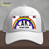 Laki Hawaii Novelty License Plate Hat Mesh / White