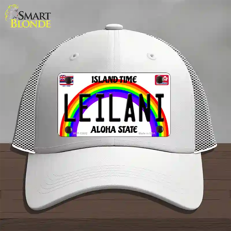 Leilani Hawaii Novelty License Plate Hat Mesh / White