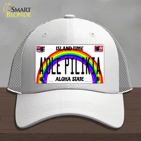 A Ole Pilikia Hawaii Novelty License Plate Hat Mesh / White