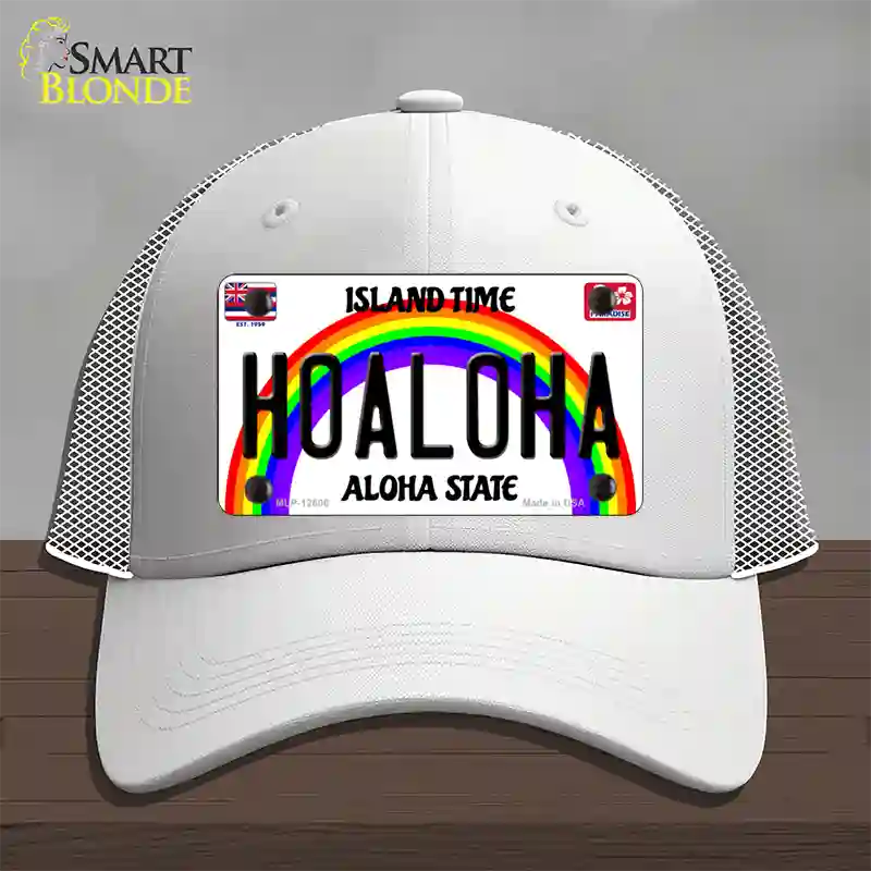 Hoaloha Hawaii Novelty License Plate Hat Mesh / White