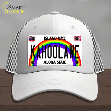 Kahoolawe Hawaii Novelty License Plate Hat Mesh / White