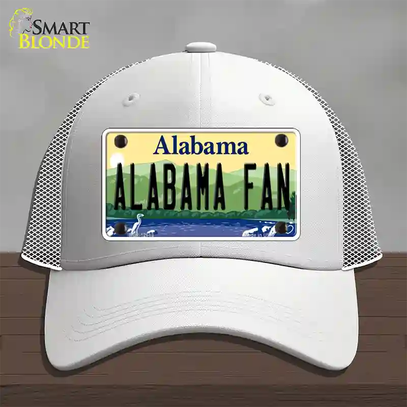 Alabama Fan Novelty License Plate Hat Mesh / White