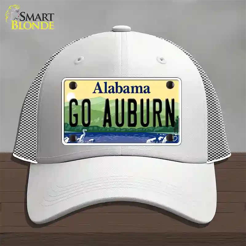 Go Auburn Novelty License Plate Hat Mesh / White