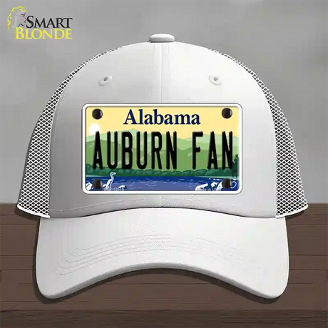 Auburn Fan Novelty License Plate Hat Mesh / White