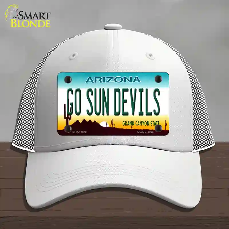 Go Sun Devils Novelty License Plate Hat Mesh / White