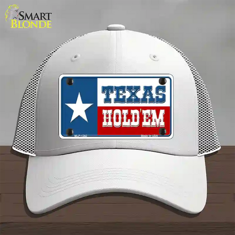 Texas Hold Em Novelty License Plate Hat Mesh / White