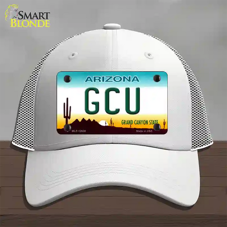 Grand Canyon Univ Novelty License Plate Hat Mesh / White