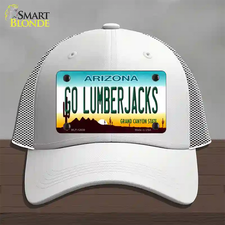 Go Lumberjacks Novelty License Plate Hat Mesh / White