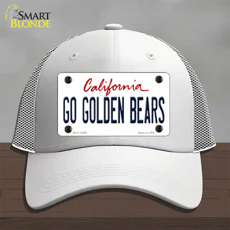 Go Golden Bears Novelty License Plate Hat Mesh / White