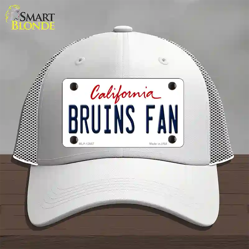 Bruins Fan Novelty License Plate Hat Mesh / White