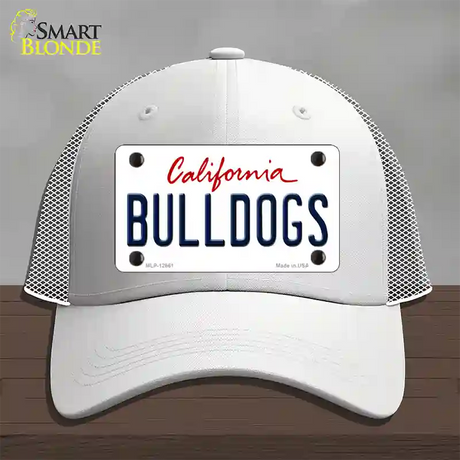 Bulldogs Novelty License Plate Hat Mesh / White