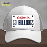 Go Bulldogs Novelty License Plate Hat Mesh / White