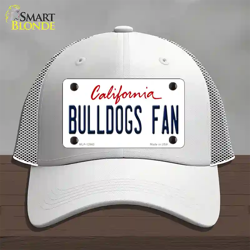 Bulldogs Fan Novelty License Plate Hat Mesh / White