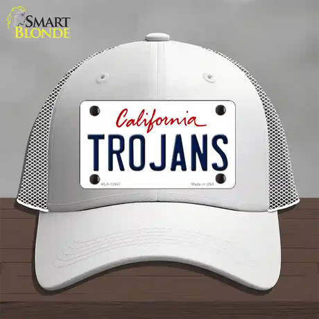 Trojans Novelty License Plate Hat Mesh / White