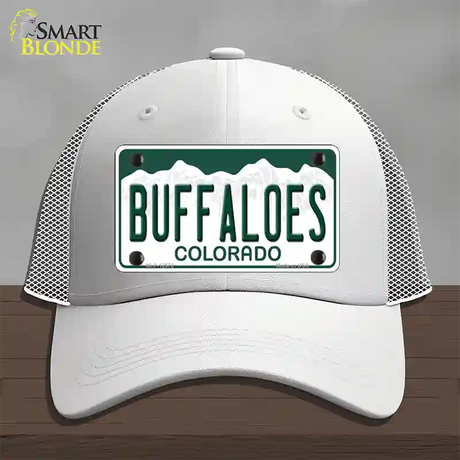 Buffaloes Novelty License Plate Hat Mesh / White