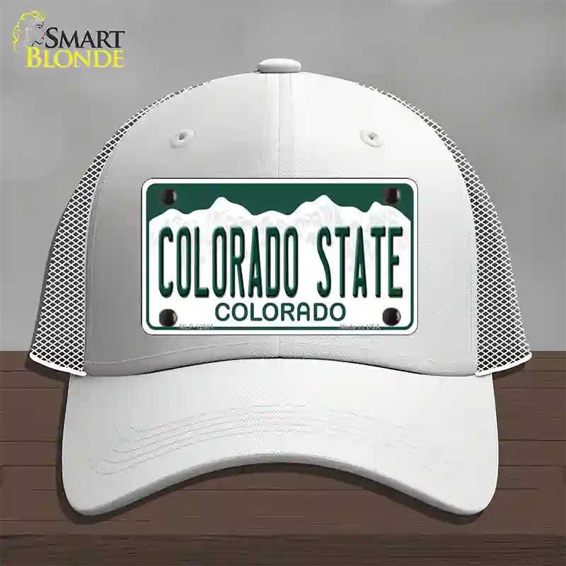 Colorado State Univ Novelty License Plate Hat Mesh / White