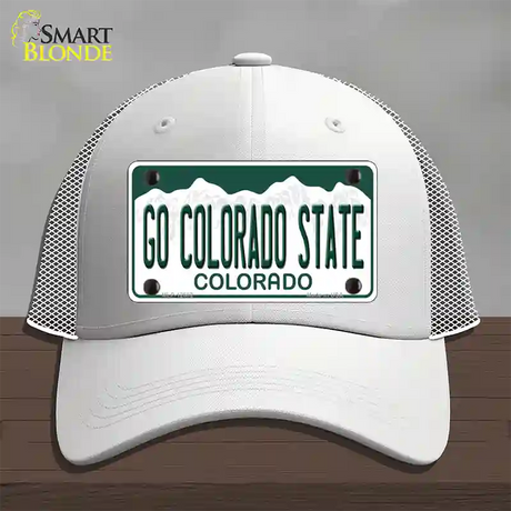 Go Colorado State Novelty License Plate Hat Mesh / White