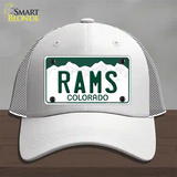 Rams Novelty License Plate Hat Mesh / White