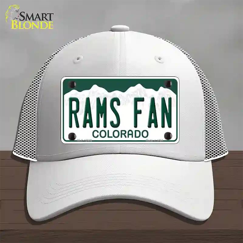 Rams Fan Novelty License Plate Hat Mesh / White