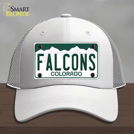 Falcons Novelty License Plate Hat Mesh / White