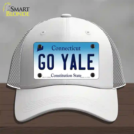 Go Yale Novelty License Plate Hat Mesh / White