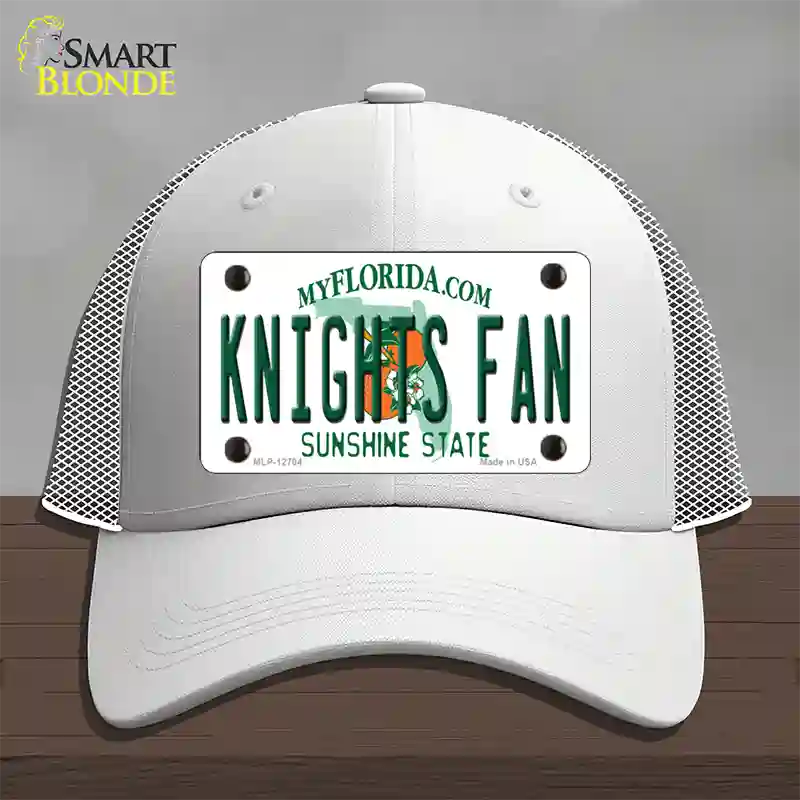 Knights Fan Novelty License Plate Hat Mesh / White