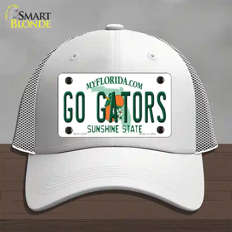 Go Gators Novelty License Plate Hat Mesh / White