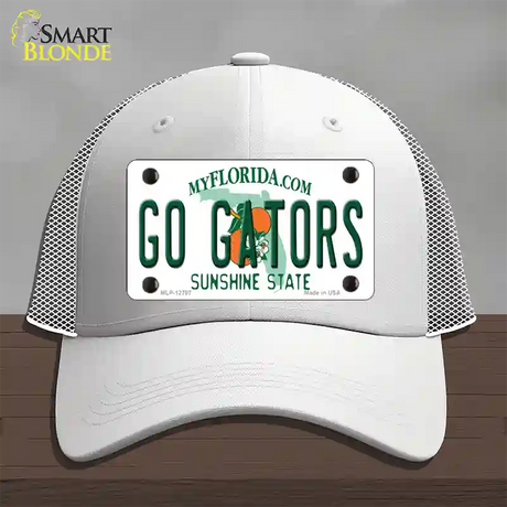 Go Gators Novelty License Plate Hat Mesh / White