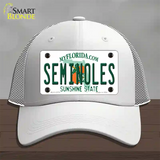 Seminoles Novelty License Plate Hat Mesh / White