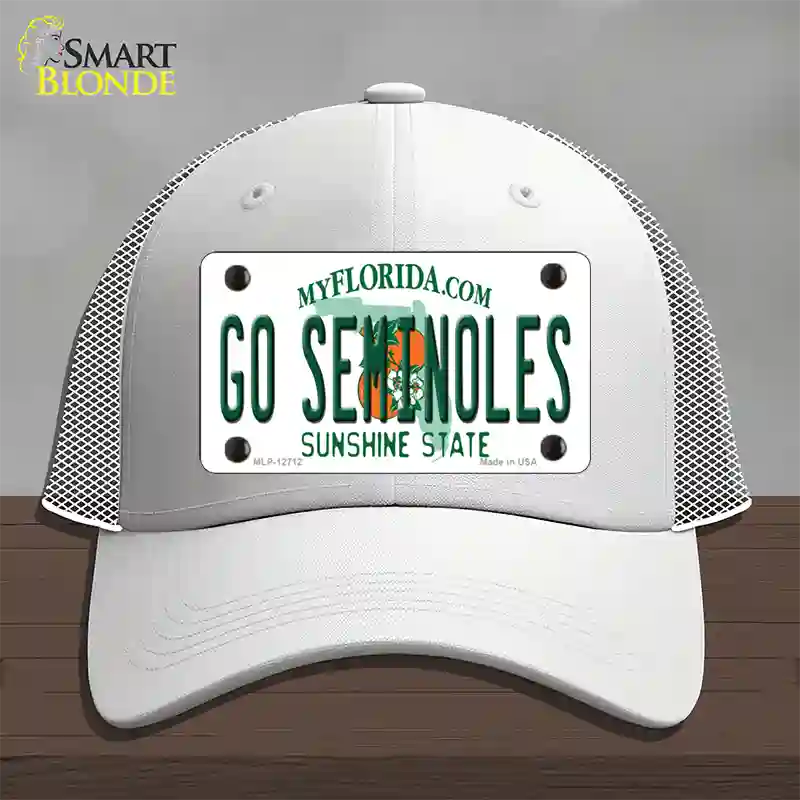 Go Seminoles Novelty License Plate Hat Mesh / White