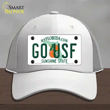 Go USF Novelty License Plate Hat Mesh / White