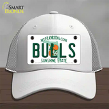 Bulls Novelty License Plate Hat Mesh / White