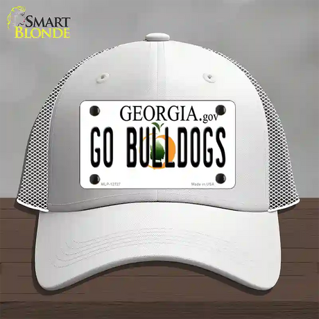 Go Bulldogs Georgia Novelty License Plate Hat Mesh / White