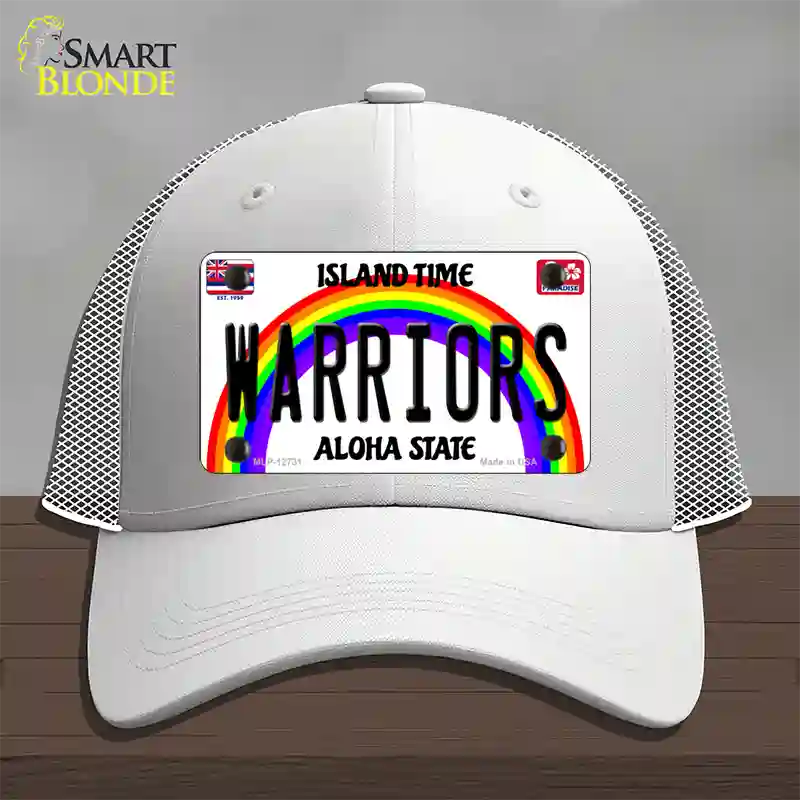 Warriors Novelty License Plate Hat Mesh / White