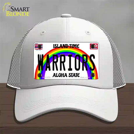 Warriors Novelty License Plate Hat Mesh / White