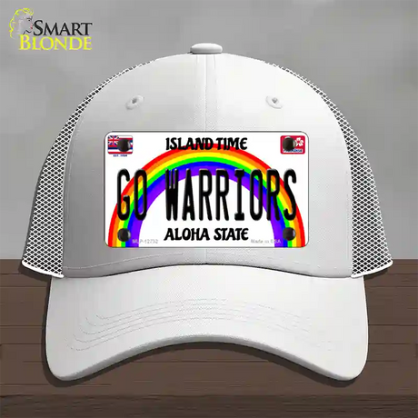 Go Warriors Novelty License Plate Hat Mesh / White