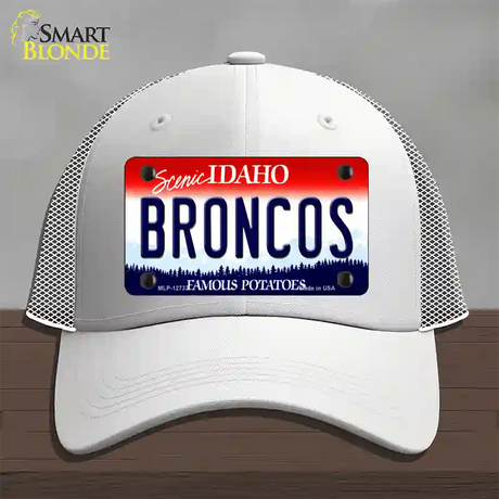 Broncos Novelty License Plate Hat Mesh / White