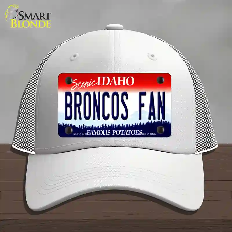 Broncos Fan Novelty License Plate Hat Mesh / White