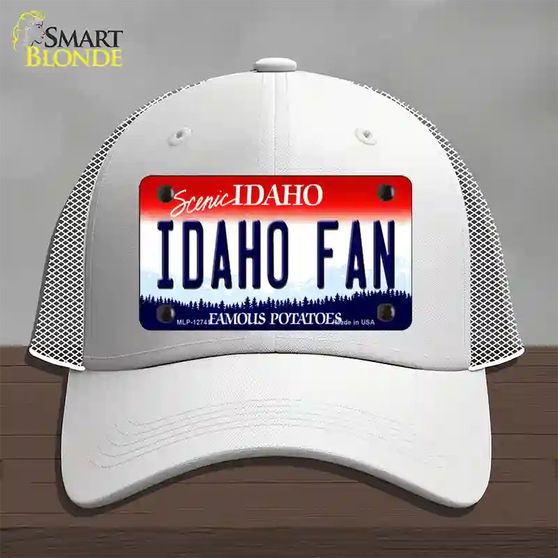 Idaho Fan Novelty License Plate Hat Mesh / White