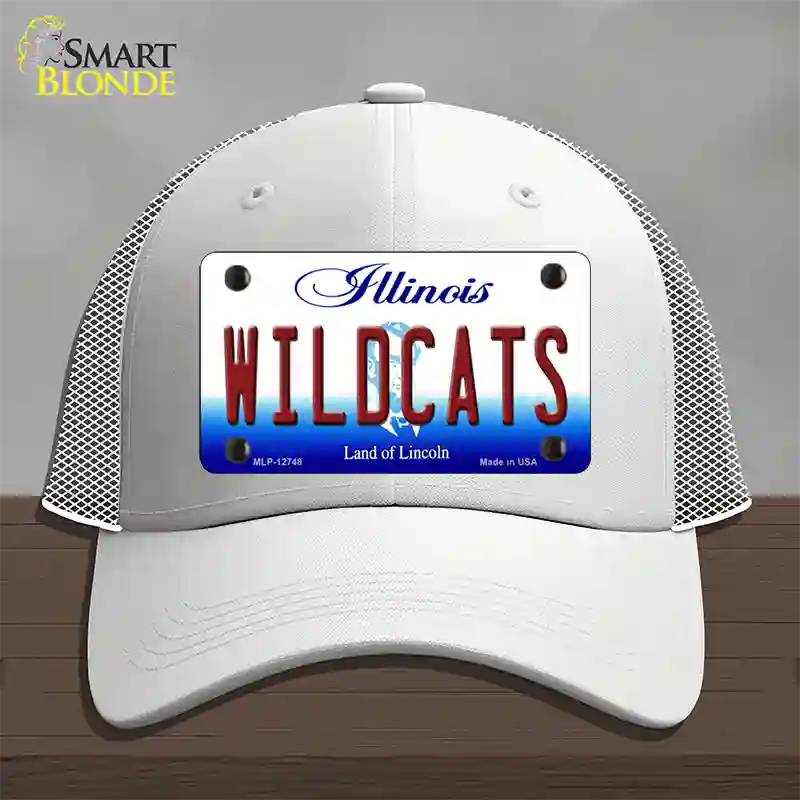 Wildcats Novelty License Plate Hat Mesh / White