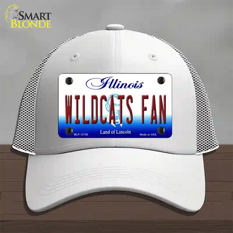 Wildcats Fan Illinois Novelty License Plate Hat Mesh / White