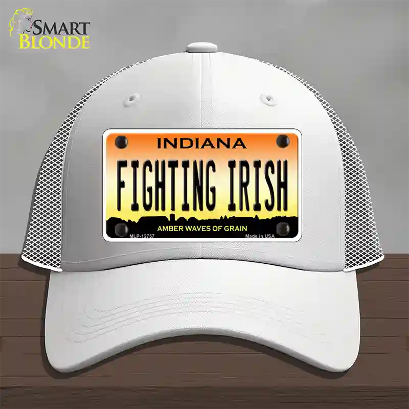 Fighting Irish Novelty License Plate Hat Tag Mesh / White