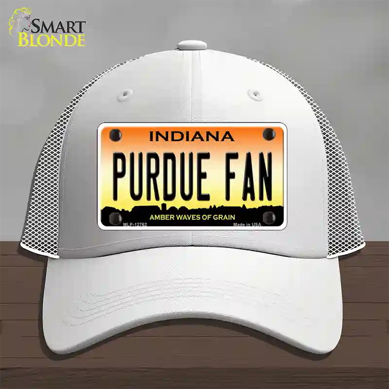 Purdue Fan Novelty License Plate Hat Tag Mesh / White