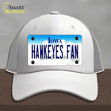 Hawkeyes Fan Novelty License Plate Hat Mesh / White