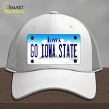 Go Iowa State Novelty License Plate Hat Tag Mesh / White